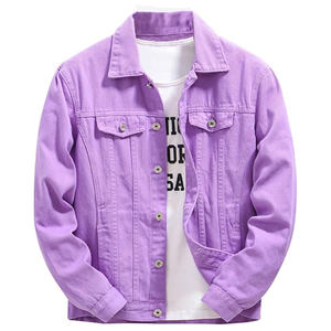 Veste en jean personnalisée en pur coton, vente en gros, mode, manches longues, vestes en jean déchirées bleues pour homme - Product Image 1