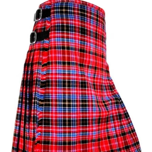 Kilt Tradicional Escocés para Hombre en Acrílico con Patrón Sólido - Product Image 1