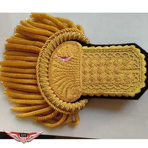 KEW Epaulettes Bordadas en Plata Antigua, Accesorios de Lujo para Prendas, Parches Ceremoniales Duraderos para Hombros, Ecológicos - Product Image 3