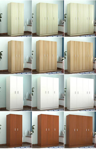 Armario de Dormitorio de Diseño Europeo Antiguo de 3 Puertas, Plegable, Duradero, Ecológico, para el Hogar y Hoteles, con 4 Cajones y Puertas de Madera Maciza - Product Image 4