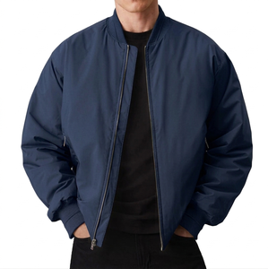 Chaqueta Bomber de Invierno para Hombre, Elegante y Económica, con Cuello Alto Informal, de Lona de Secado Rápido, Poliéster/Algodón, Superventas - Product Image 4