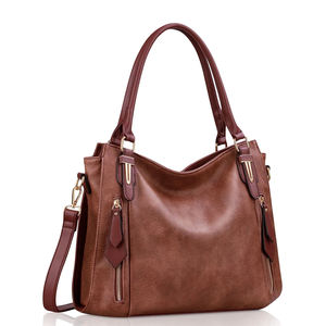 New Fashion Women Big Handbag Wholesale PU Leather Large Ladies <b>Brown</b> Shoulder Bag & Handbag - Product Image 1