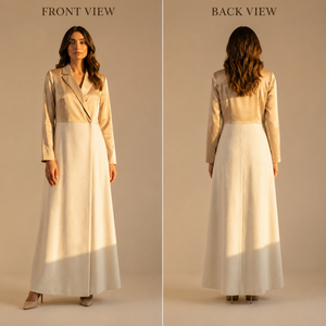 Vestido Abaya de Satén de Lujo para Mujer, Elegante y Modesto, Estilo Maxi |   Ropa Islámica de Manga Larga, Proveedor de Exportación OEM de la India, Moda Premium - Product Image 3
