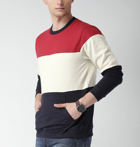 เสื้อสเวตเชิ้ตคอกลมผู้ชาย แขนยาว ทรงปกติ ลายบล็อกสี  ผ้าถัก สวมใส่สบายๆ สำหรับฤดูใบไม้ร่วง - Product Image 4