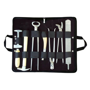 Kit de 8 Herramientas de Herrador para el Cuidado de Cascos de Caballos: Cuchillo, Alicates, Lima, Recortador, Bolsa de Cuero, Herramientas para el Cuidado de Herraduras - Product Image 5