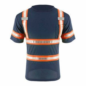Camiseta de Alta Visibilidad para Invierno, Camiseta de Seguridad para Hombre, Reflectante, Duradera, de Algodón, Uniforme 2026, Corte Ajustado - Product Image 4