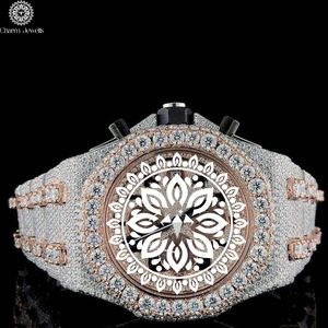 Montre de luxe Charm Jewells en acier inoxydable, cadran analogique 40 mm, design ajouré, verre, date automatique, résistante à l'eau 10 bars, mécanique - Product Image 1