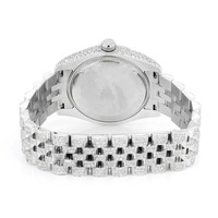 Montre de luxe personnalisée, cadran noir à points, diamants Moissanite, quartz, classique, mode, 10 bars de résistance à l'eau, édition limitée, acier inoxydable