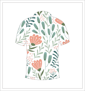 เสื้อโปโลพิมพ์ลายดอกไม้สำหรับบุรุษ เสื้อเชิ้ตแฟชั่นฤดูร้อนแขนสั้นลำลอง - Product Image 2