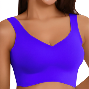 Top Deportivo Corto para Mujer, Cuello en V, Tirantes, Color Blanco Sólido, Transpirable, Soporte Medio, para Yoga - Product Image 6
