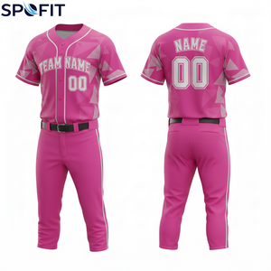 Vente en gros d'uniformes d'équipe de baseball personnalisés, maillot et pantalon de baseball sublimés de haute qualité avec tissu respirant pour l'entraînement - Product Image 1