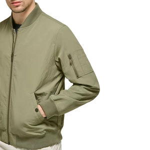 Veste bomber en satin de haute qualité pour homme, fermeture éclair, style sport, streetwear, hiver - Product Image 5