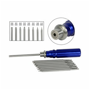Jeu de tournevis à os avec poignée à accouplement rapide, instruments chirurgicaux orthopédiques professionnels pour la fixation osseuse et les implants - Product Image 1