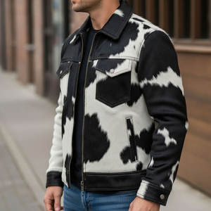 Chaqueta Larga de Cuero Vacuno para Hombre, Estilo Bomber Vintage, Opciones Personalizadas, Chaquetas de Cuero Vacuno a Precio Económico, Chaqueta de Invierno - Product Image 3