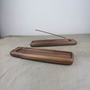 Juego de Bandejas para Incienso de Madera de Nogal y Roble Premium, Minimalista, Rectangular, Recolector de Cenizas Decoración de Madera Natural para Yoga y Meditación - Product Image 6