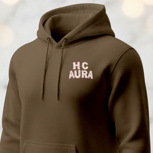 Sudadera con Capucha de Primera Calidad, Color Marrón Sostenible, con Logotipo Bordado en Chenilla Personalizado, de Alta Calidad y Gran Venta - Product Image 1