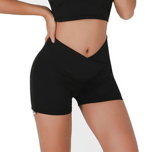 Shorts de Yoga de Cintura Alta para Mujer, Diseño Personalizado 2026, Nuevo Producto, Patrón Sólido, OEM, Shorts de Yoga de Compresión - Product Image 1