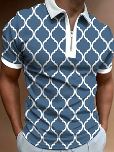 Camiseta de Manga Corta con Cierre para Hombre, Nueva Colección Verano 2026, Informal, Cómoda, Transpirable, de Secado Rápido, con Estampado Sólido, para la Calle - Product Image 6