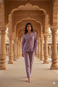 Conjunto de Pijama Deportivo de Manga Larga para Mujer, 100% Algodón, Secado Rápido, Suave y Transpirable, Ropa de Dormir para Verano - Product Image 6