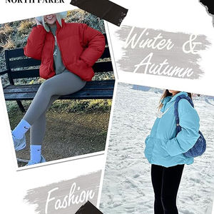 Chaqueta Acolchada de Invierno para Mujer al por Mayor, Personalizada, Tallas Grandes, con Cuello Mandarín de Piel de Oveja, Tejida, de Lona, Impermeable y Transpirable - Product Image 4