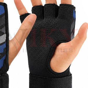 Nouveauté : Bandages rembourrés OEM bleus et gris à imprimé graphique avec longue bande élastique pour le boxe et le MMA - Product Image 6