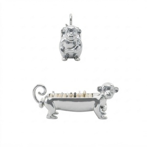 Moderno Soporte para Anillos con Diseño de Mono Plateado, Organizador de Joyas para Tocador y Decoración Temática de Animales para Bodas y Fiestas de Aniversario - Product Image 1