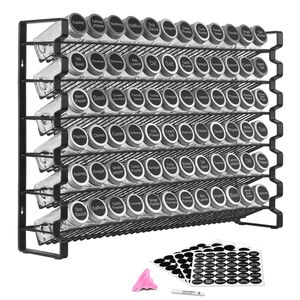 Set Completo di 72 Pezzi per Organizzare Spezie con Barattoli Vuoti, Coperchi, Imbuto e Etichette per Armadietto - Product Image 1