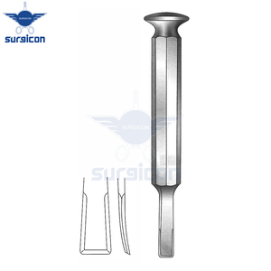 Osteotome chirurgical courbé Tessier, longueur 16 cm / 6-1/4 pouces, largeur 10 mm, pour la découpe et la mise en forme précises des os - Product Image 3