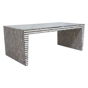 ILAHI's Bone Inlay <b>Table</b> Modern Design Agate Detailing <b>Storage</b> Portable Home Furniture - Product Image 2