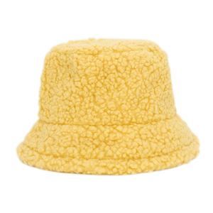 SIDDIQUI HOSINEX Women Adult Faux Fur Solid Laminated Casual Plush Dyed Washed Ripped Warm Bow Bucket Hat - Product Image 3