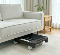 Plateau de rangement roulant sous le lit avec roulettes, lot de 2, tiroir organisateur mobile pour placard, conteneur gain de place
