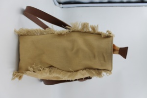 Vintage Canvas Leather Tote <b>Bag</b> Cowhide <b>Patchwork</b> Shoulder <b>Bag</b> Handmade Fringe Handbag Large Capacity Women Casual Tote - Product Image 3