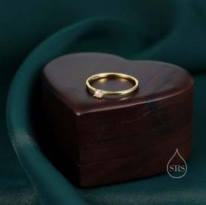 Anillo de Perlas de Agua Dulce Auténticas en Plata de Ley, Anillo de Perlas Pequeñas Naturales en Plata de Ley Recubierta de Oro, Anillo de Perlas Reales - Product Image 1