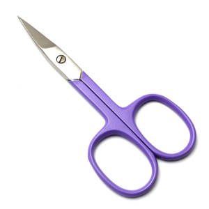 Ciseaux de manucure roses avec lames en acier inoxydable, pointe pointue, poignée ronde, coupe-cuticules portable, outils de beauté pour adultes - Product Image 1