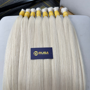 Cheveux humains vierges vietnamiens de qualité supérieure, en vrac, provenant d'un seul donneur, cuticules alignées, super double drawn, pour extensions capillaires professionnelles. - Product Image 2