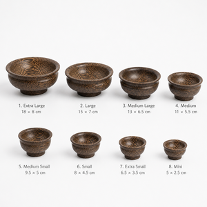 Handmade Natural <b>Coconut</b> Wood <b>Bowls</b> for Salad and Decor, Eco-Friendly Dark Grain Serving <b>Bowl</b> Set, Wholesale Bulk Supply - Product Image 2