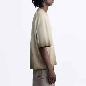 Camisetas Oversize Casuales de Verano para Hombre, Diseño Lavado de Gran Gramaje, Estilo Desgastado, Logotipo Personalizado, 100% Algodón, Venta al por Mayor Popular - Product Image 3