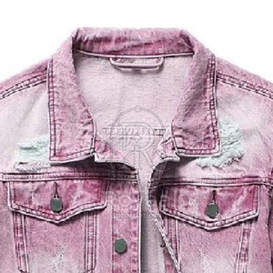 Chaqueta de Invierno Ligera de Mezclilla con Ribetes, Estilo Casual para Uso en Exteriores, Chaqueta de Mezclilla con Ribetes para Hombre - Product Image 3