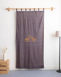 Cortina floral estampada a mano 100% algodón personalizable al por mayor para salas de estar y oficinas - Product Image 4