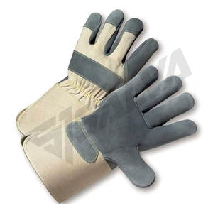 Gants de travail en cuir de sécurité, en cuir de vachette, paume double cuir, pour la construction, le jardinage, la conduite, les travaux de jardin, usage intensif pour hommes et femmes - Product Image 5