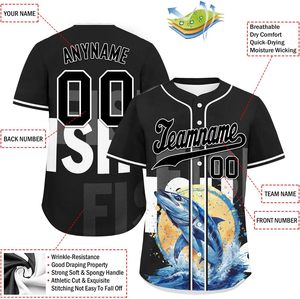 High Quality Men's <b>Baseball</b> & Softball Jersey with Custom Logo Short Sleeve Anti-Bacterial - Product Image 5