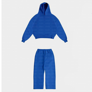 Conjunto de Sudadera con Capucha y Pantalones Deportivos de Estilo Urbano Casual para Parejas, Diseño Europeo Americano, Color Sólido, Corte Holgado - Product Image 6