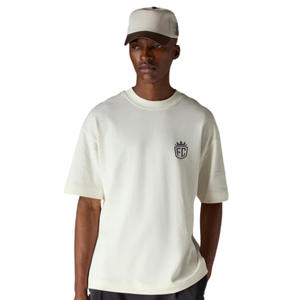 Camiseta de Manga Corta Oversize para Hombre, Diseño Minimalista con Logotipo en el Pecho, Cuello Redondo de Algodón, Estilo Casual Urbano, Venta al Por Mayor, Suministro OEM - Product Image 5
