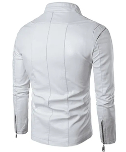 Pakistan Men's Waterproof Windbreaker Leather <b>Jacket</b> with Embroidery High Quality <b>Winter</b> Fashion <b>Cheap</b> Price Fleece Lining - Product Image 2