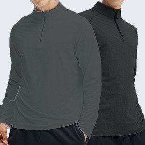 Opciones de corte ajustado para diferentes tipos de cuerpo, cintura con puños acanalados, ajuste cómodo, media cremallera, poliéster, cremallera de un cuarto, mezcla de algodón para ocio. - Product Image 5