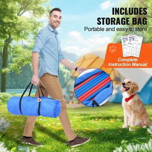 Set di 4 Pezzi per Addestramento Agility Cani: Ostacoli Regolabili, 6 Pali per Intreccio, Anello per Salto, Box Quadrato per Pausa, Attrezzatura per Allenamento Ostacoli - Product Image 5