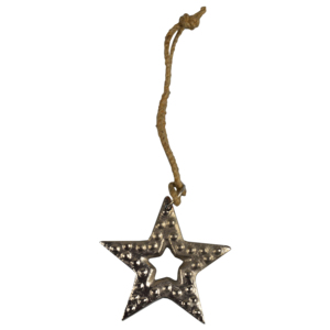 <b>Star</b> <b>Hanging</b> Rope Design Plated Finishing Decor Metal Home Decor Best for Christmas Tree Decoration - Product Image 2