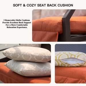 Regolabile 3 persone Deluxe amaca Swing aliante baldacchino per Sunbrella cuscini per Patio giardino esterno giardino Patio - Product Image 6