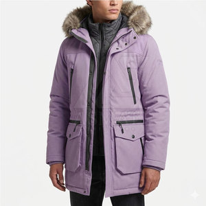 Veste parka coupe-vent pour homme, épaisse, chaude, à capuche, pour l'extérieur, parka de qualité supérieure en gros - Product Image 6