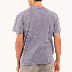 เสื้อยืดผู้ชายทรงหลวมผ้าฝ้าย 100% ดีไซน์ใหม่คุณภาพสูง ล้างสีแบบแอซิดวอช ขายดีที่สุด เสื้อยืดผู้ชายล้างสีแบบแอซิดวอช - Product Image 2